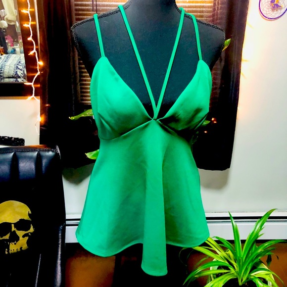 Express Tops - Express🌿 Strappy Green Tank
